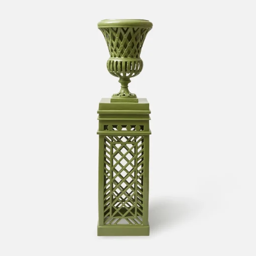 Mrs. Alice Adelaide Green Lattice Urn & Pedestal< Vases | Vases & Planters