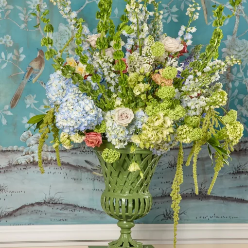Mrs. Alice Adelaide Green Lattice Urn & Pedestal< Vases | Vases & Planters