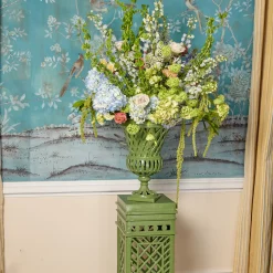 Mrs. Alice Adelaide Green Lattice Urn & Pedestal< Vases | Vases & Planters