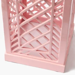 Mrs. Alice Adelaide Pink Lattice Urn & Pedestal< Vases | Vases & Planters