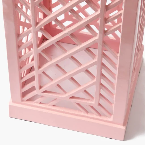 Mrs. Alice Adelaide Pink Lattice Urn & Pedestal< Vases | Vases & Planters