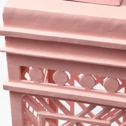 Mrs. Alice Adelaide Pink Lattice Urn & Pedestal< Vases | Vases & Planters