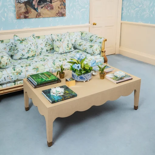 Mrs. Alice Adele Grasscloth Coffee Table< Furniture