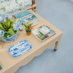 Mrs. Alice Adele Grasscloth Coffee Table< Furniture
