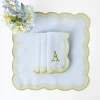 Mrs. Alice Alathea Blue & Green Linen Napkins (Set of 4)< Napkins | Mrs. Alice Monogram