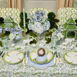 Mrs. Alice Alathea Blue & Green Linen Placemats (Set of 4)< Placemats