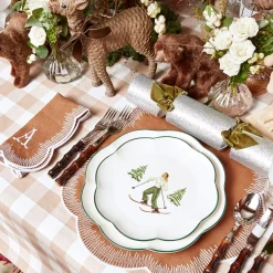 Mrs. Alice Alathea Caramel Linen Placemats & Napkins (Set of 4)< Table Linen Sets | Mrs. Alice Monogram