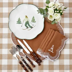 Mrs. Alice Alathea Caramel Linen Placemats (Set of 4)< Placemats