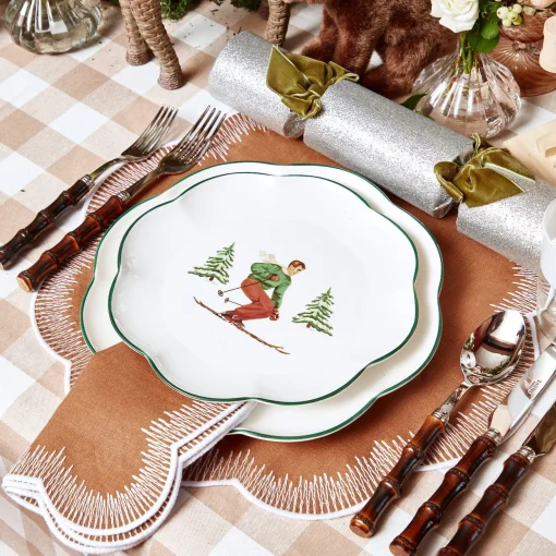 Mrs. Alice Alathea Caramel Linen Placemats & Napkins (Set of 4)< Table Linen Sets | Mrs. Alice Monogram