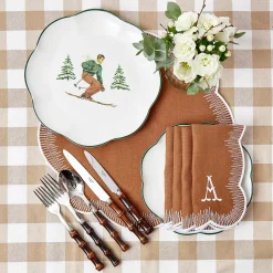 Mrs. Alice Alathea Caramel Linen Placemats & Napkins (Set of 4)< Table Linen Sets | Mrs. Alice Monogram