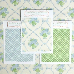 Mrs. Alice Alice's Bouquet Fabric (Blue)< Serena Fresson Fabrics