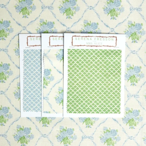 Mrs. Alice Alice's Bouquet Fabric (Blue)< Serena Fresson Fabrics