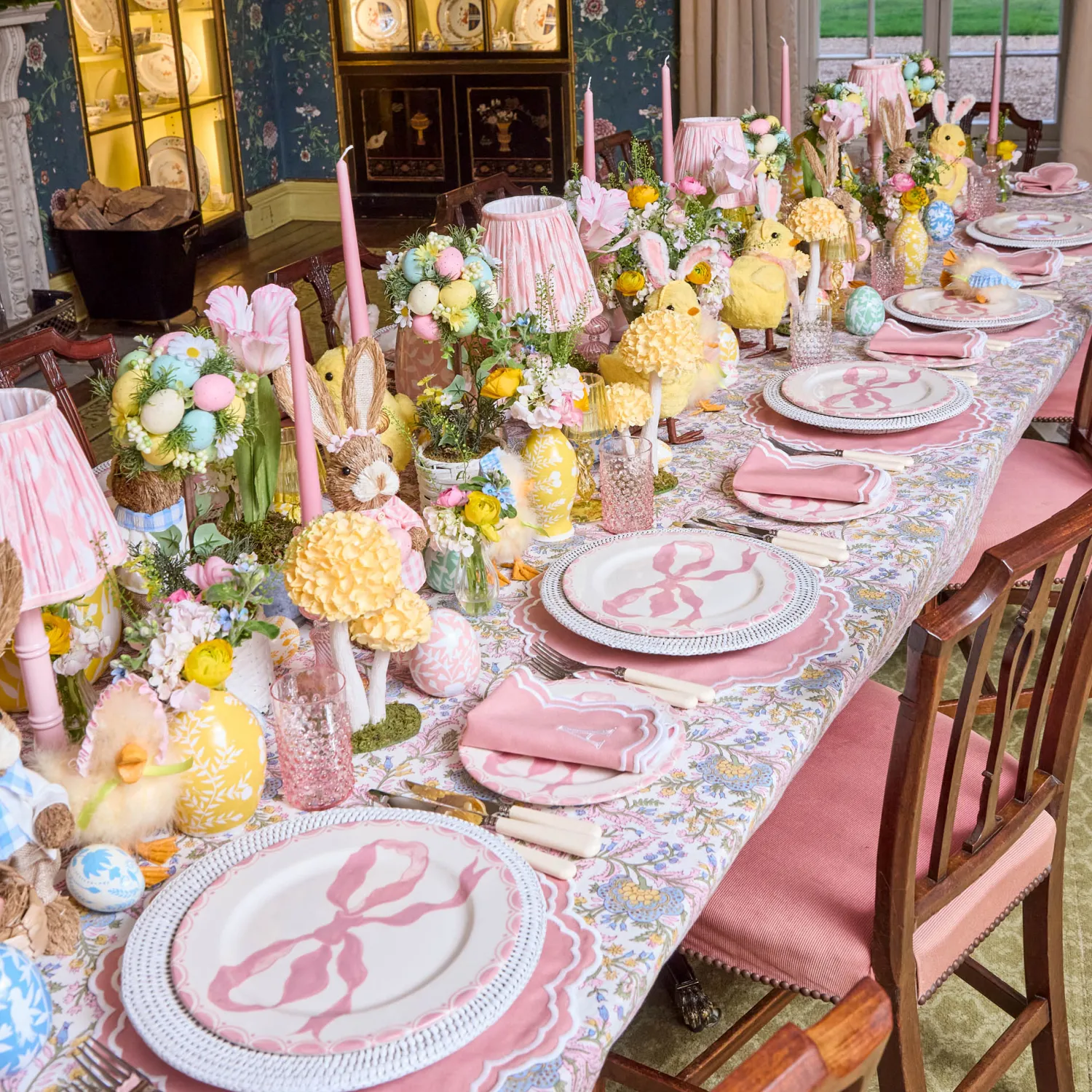 Mrs. Alice Allegra Pink Placemats & Napkins (Set of 4)< Table Linen Sets | Mrs. Alice Monogram