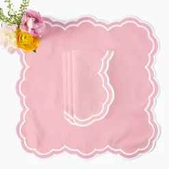Mrs. Alice Allegra Pink Placemats & Napkins (Set of 4)< Table Linen Sets | Mrs. Alice Monogram