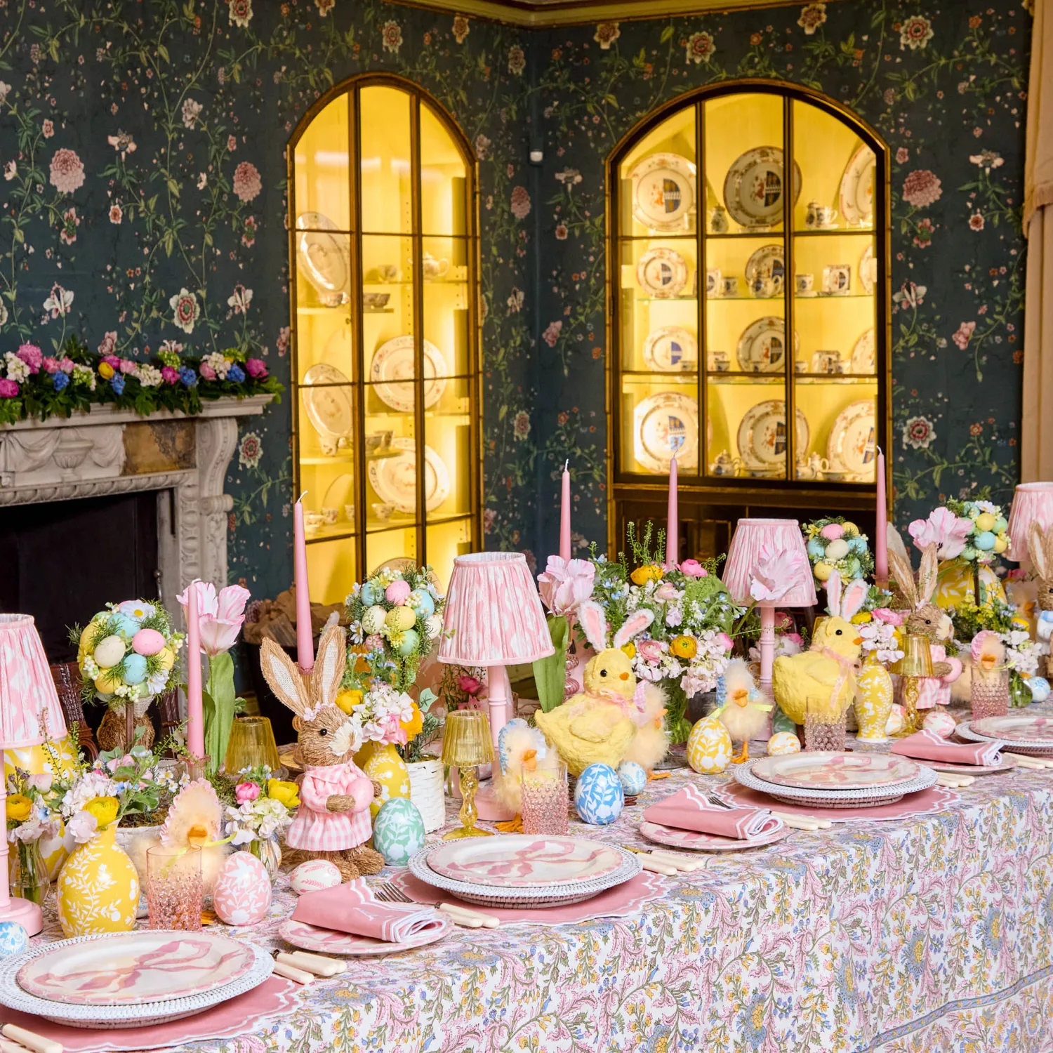 Mrs. Alice Allegra Pink Placemats & Napkins (Set of 4)< Table Linen Sets | Mrs. Alice Monogram