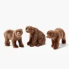 Mrs. Alice Alpine Brown Bears (Set of 3)< Christmas Decorations