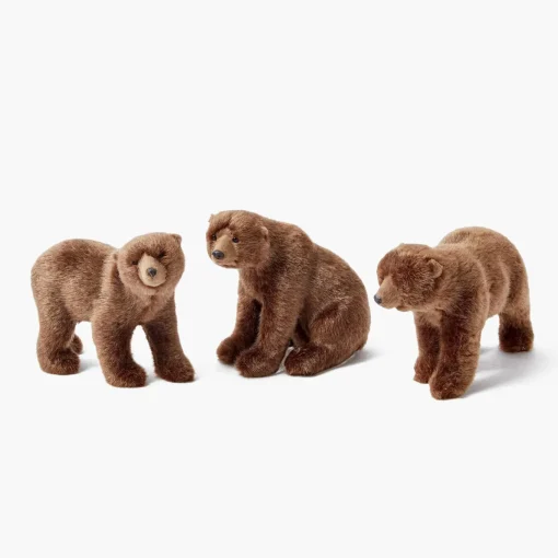Mrs. Alice Alpine Brown Bears (Set of 3)< Christmas Decorations