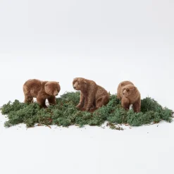 Mrs. Alice Alpine Brown Bears (Set of 3)< Christmas Decorations