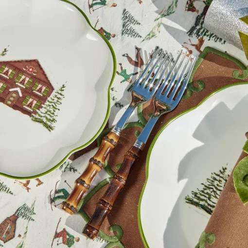 Mrs. Alice Alpine Chalet Dinner & Starter Plates (Set of 8)< Crockery Sets