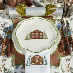 Mrs. Alice Alpine Chalet White Linen Napkins (Set of 4)< Napkins | Under £100