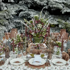 Mrs. Alice Alpine Chalet White Linen Napkins (Set of 4)< Napkins | Under £100