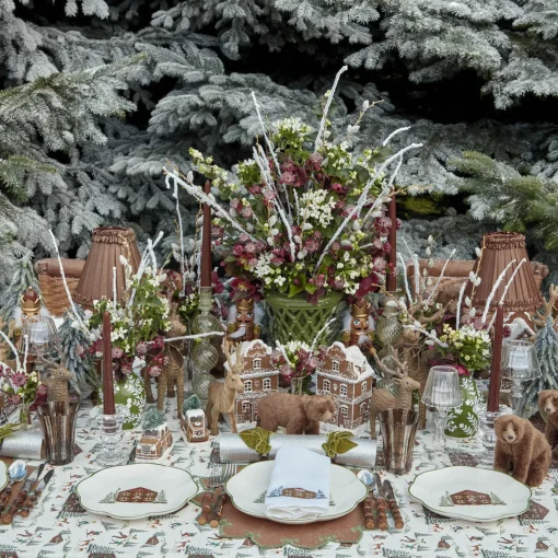 Mrs. Alice Alpine Chalet White Linen Napkins (Set of 4)< Napkins | Under £100