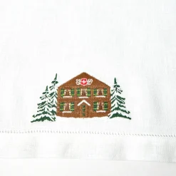 Mrs. Alice Alpine Chalet White Linen Napkins (Set of 4)< Napkins | Under £100