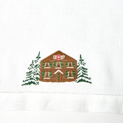 Mrs. Alice Alpine Chalet White Linen Napkins (Set of 4)< Napkins | Under £100