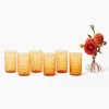 Mrs. Alice Amber Hobnail Glasses (Set of 6)< Glasses