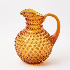 Mrs. Alice Amber Hobnail Jug< Jugs