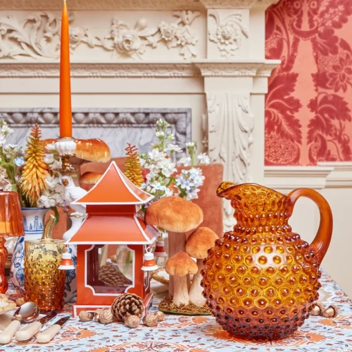 Mrs. Alice Amber Hobnail Jug< Jugs