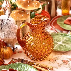 Mrs. Alice Amber Hobnail Jug< Jugs