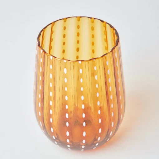 Mrs. Alice Amber Speckle Water Glasses (Set of 6)< Glasses
