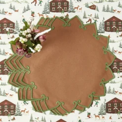 Mrs. Alice Angelina Chestnut & Green Placemats (Set of 4)< Placemats | Under £100