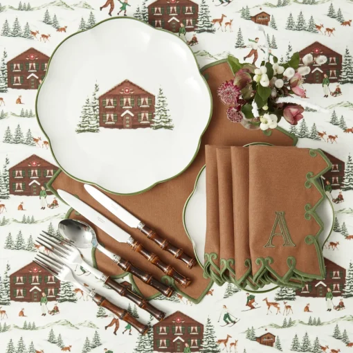 Mrs. Alice Angelina Chestnut & Green Placemats (Set of 4)< Placemats | Under £100