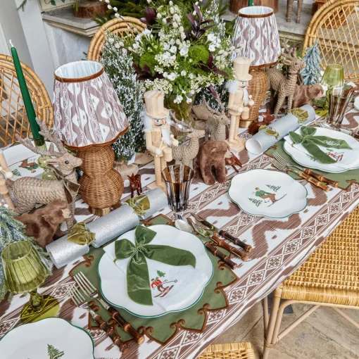 Mrs. Alice Angelina Forest Green & Brown Placemats (Set of 4)< Placemats