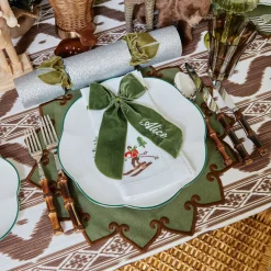 Mrs. Alice Angelina Forest Green & Brown Placemats (Set of 4)< Placemats