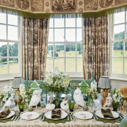 Mrs. Alice Angelina Forest Green & Brown Placemats & Napkins (Set of 4)< Table Linen Sets | Mrs. Alice Monogram