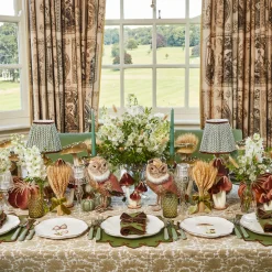 Mrs. Alice Angelina Forest Green & Brown Napkins (Set of 4)< Napkins | Mrs. Alice Monogram