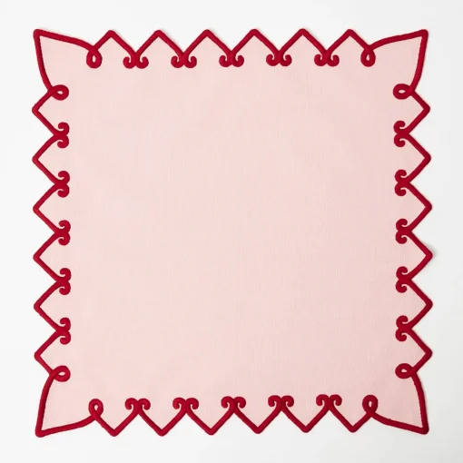 Mrs. Alice Angelina Pink & Red Napkins (Set of 4)< Napkins | Mrs. Alice Monogram