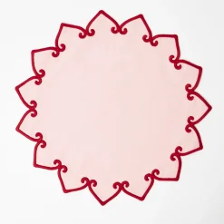 Mrs. Alice Angelina Pink & Red Placemats & Napkins (Set of 4)< Table Linen Sets | Mrs. Alice Monogram
