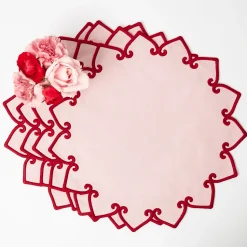 Mrs. Alice Angelina Pink & Red Placemats (Set of 4)< Placemats | For Her