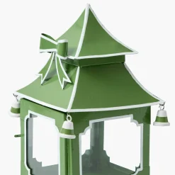 Mrs. Alice Apple Green Bow Pagoda Lantern< Spring Decorations | Pagodas & Lanterns