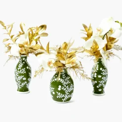 Mrs. Alice Apple Green Hand Painted Tole Bud Vases (Set of 3)< Vases | Vases & Planters