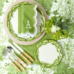 Mrs. Alice Apple Green Isabella Napkins (Set of 4)< Summer Table Linen | Napkins