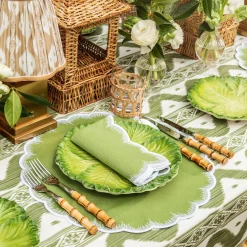 Mrs. Alice Apple Green Isabella Napkins (Set of 4)< Summer Table Linen | Napkins