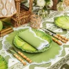 Mrs. Alice Apple Green Isabella Round Placemats & Napkins (Set of 4)< Summer Table Linen | Table Linen Sets