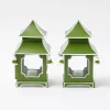 Mrs. Alice Apple Green Mini Pagoda Lantern (Pair)< Year-round Decorations | Spring Decorations