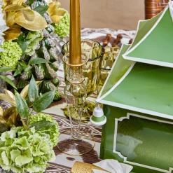 Mrs. Alice Apple Green Mini Pagoda Lantern (Pair)< Year-round Decorations | Spring Decorations