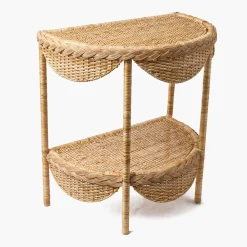 Mrs. Alice Aria Rattan Braided Side Table< Furniture | Furniture